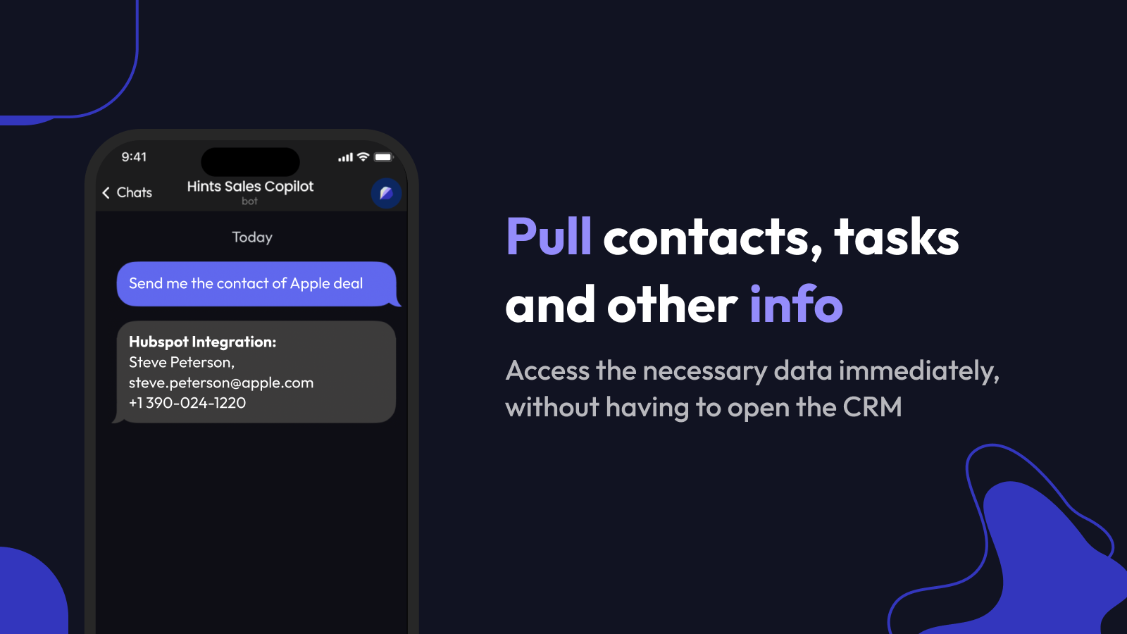 Pull contacts, tasks, or any other info